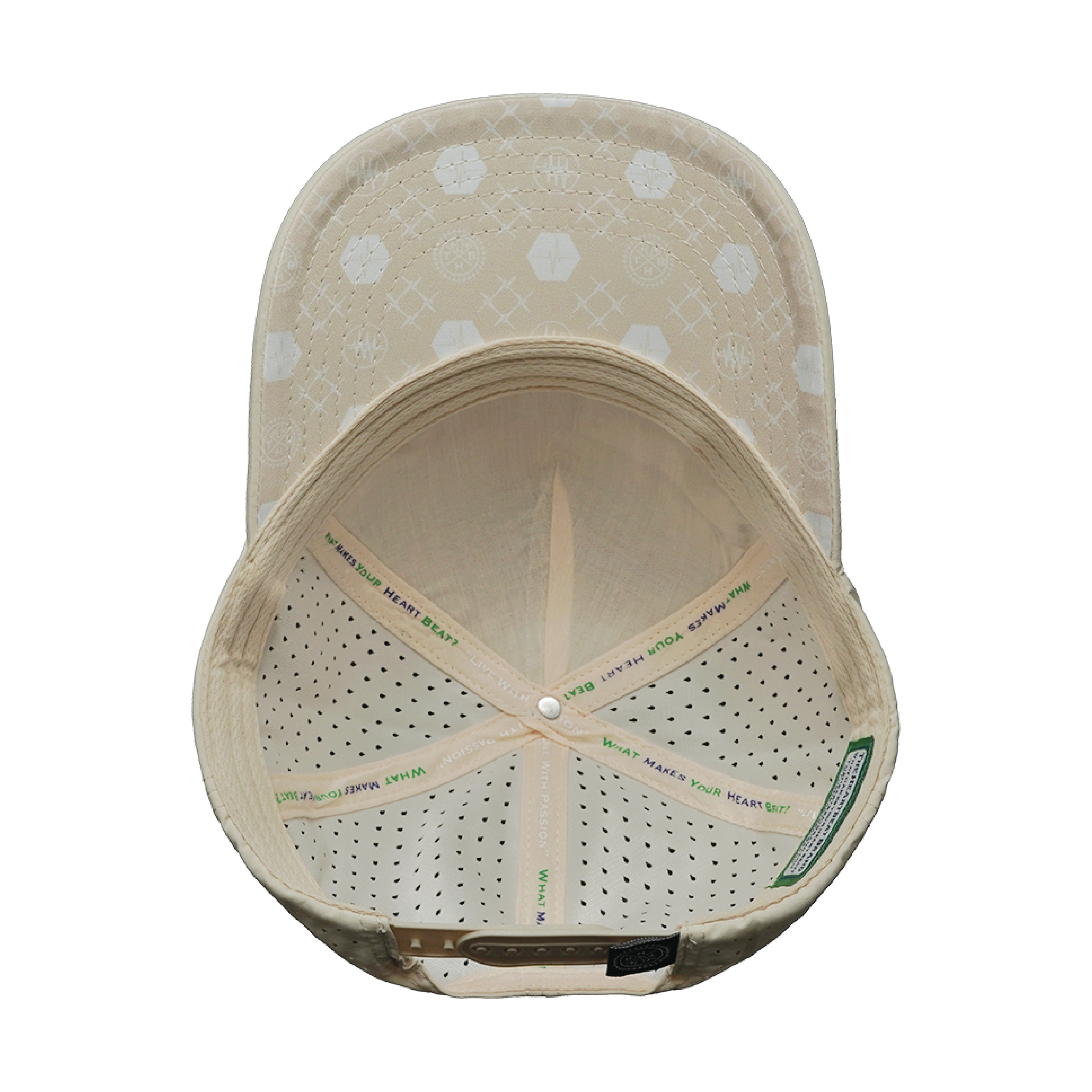 Yoga Hat - Trucker Hat - Cream - Laser Mesh