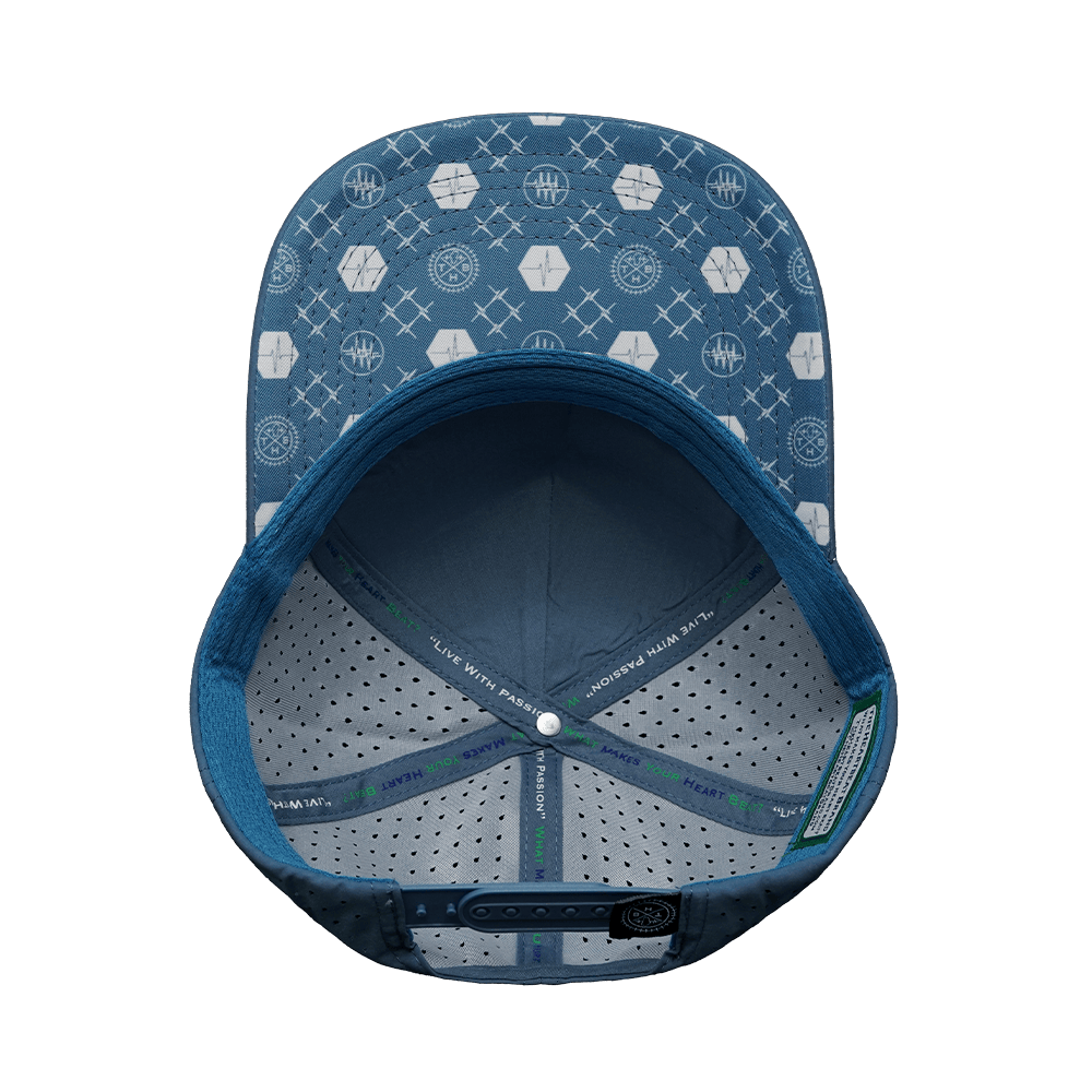 Yoga Hat - Trucker Hat - Light Blue - Laser Mesh