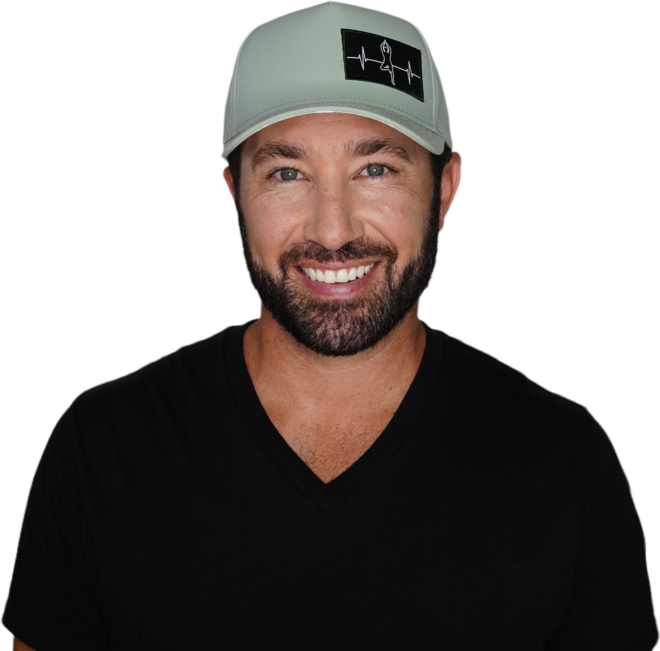 Yoga Hat - Trucker Hat - Sage - Laser Mesh