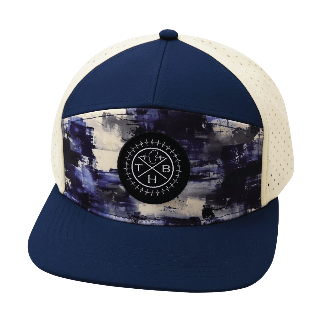 **YOUTH** Color Vibes Hat - Flat Bill - Artist Flow - Navy / Cream - Laser Mesh