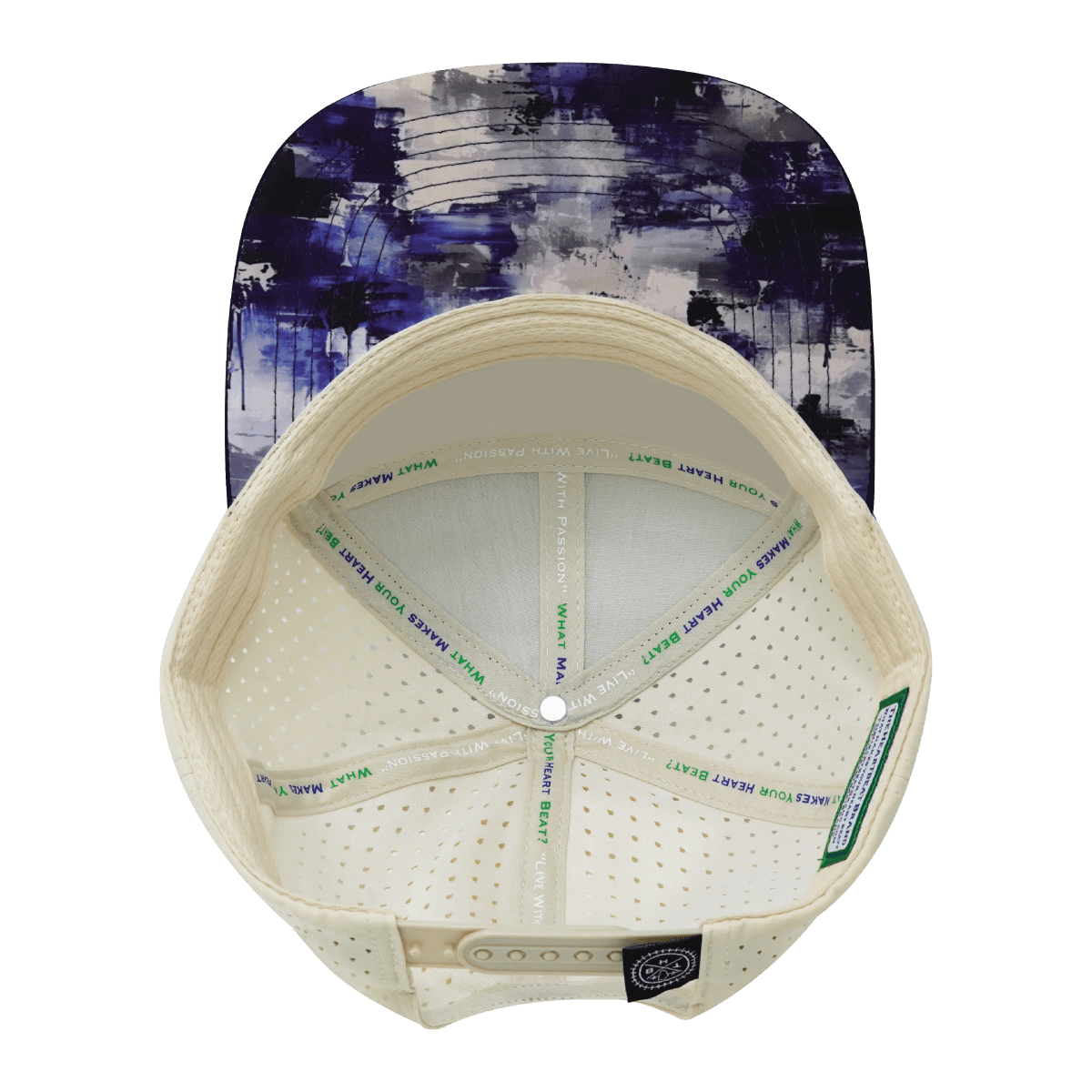**YOUTH** Color Vibes Hat - Flat Bill - Artist Flow - Navy / Cream - Laser Mesh