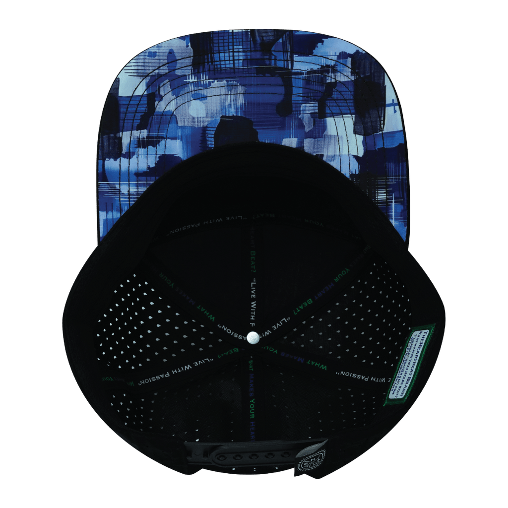 **YOUTH** Color Vibes Hat - Flat Bill - Artist Storm - Black / White - Laser Mesh