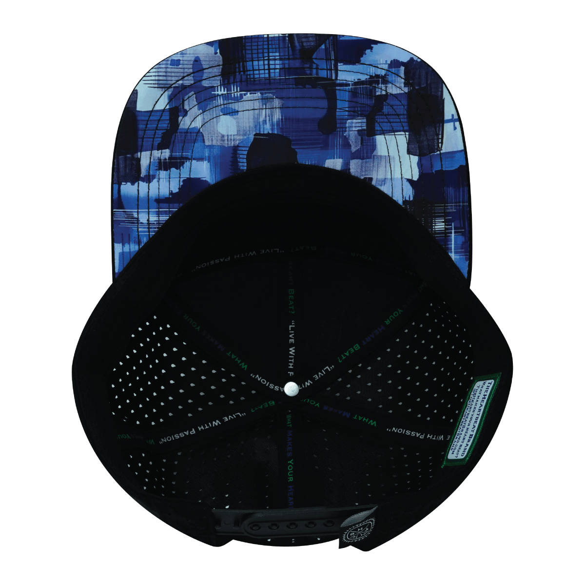 **YOUTH** Color Vibes Hat - Flat Bill - Artist Storm - Black / White - Laser Mesh
