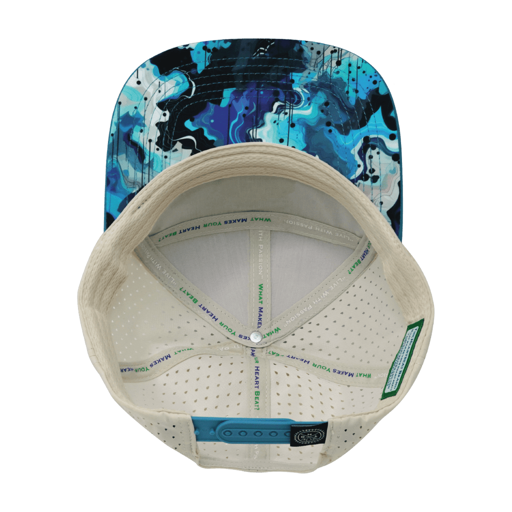 **YOUTH** Color Vibes Hat - Flat Bill - Blue Dream - Slate Blue / Cream - Laser Mesh