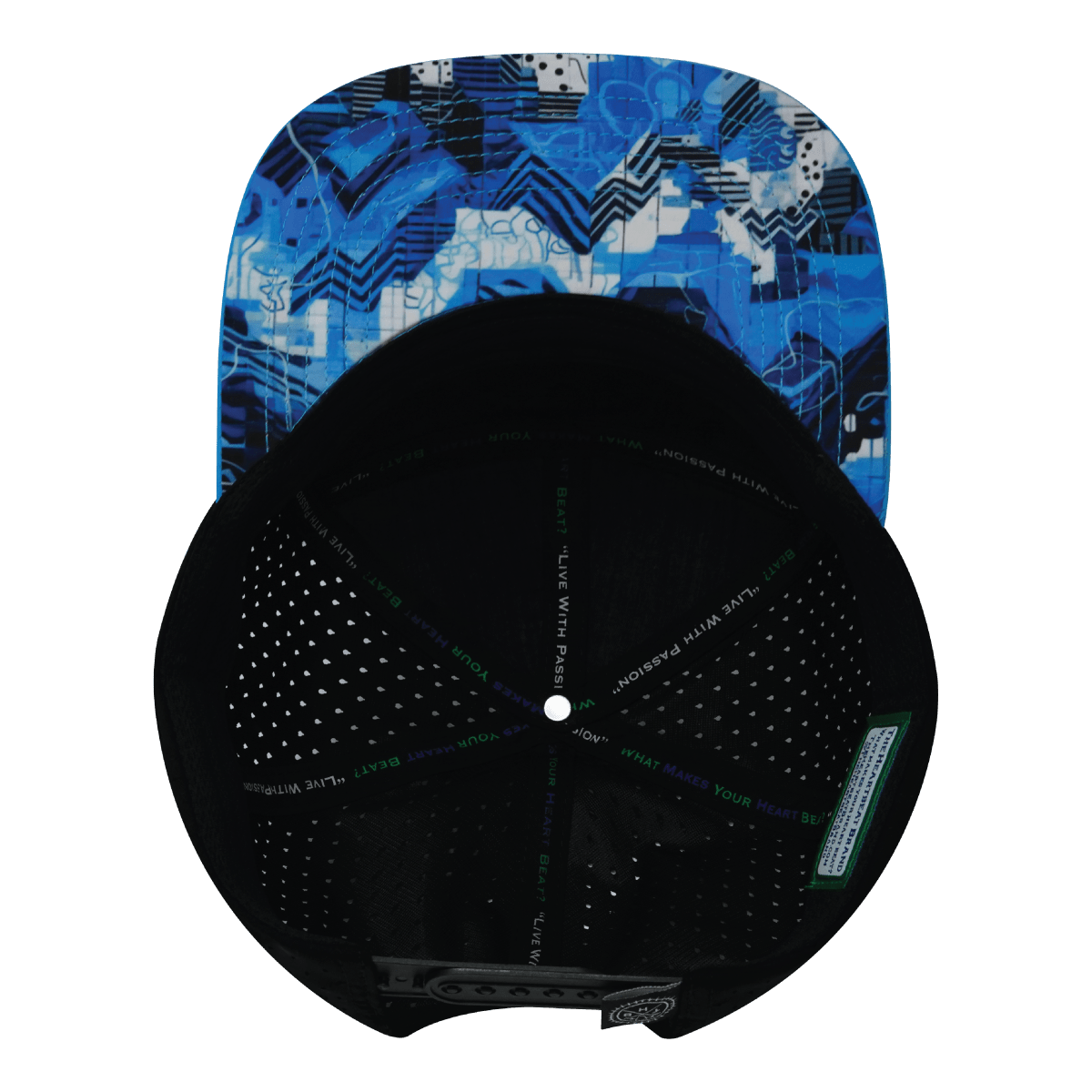**YOUTH** Color Vibes Hat - Flat Bill - Blue Shock - Neon Blue / White / Black - Laser Mesh