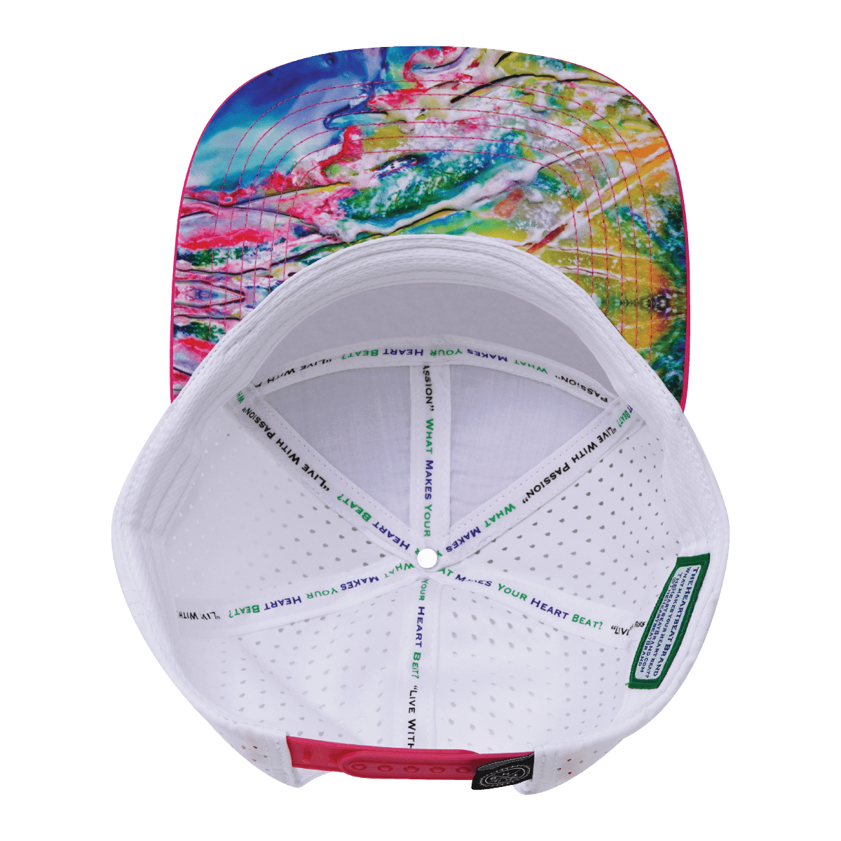 **YOUTH** Color Vibes Hat - Flat Bill - Candy Land - Neon Pink / Neon Blue / White - Laser Mesh