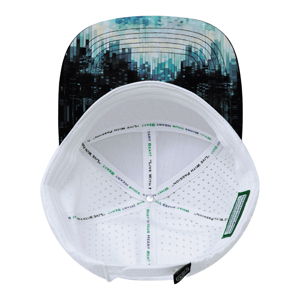 **YOUTH** Color Vibes Hat - Flat Bill - City Drip - Black / Blue / White - Laser Mesh