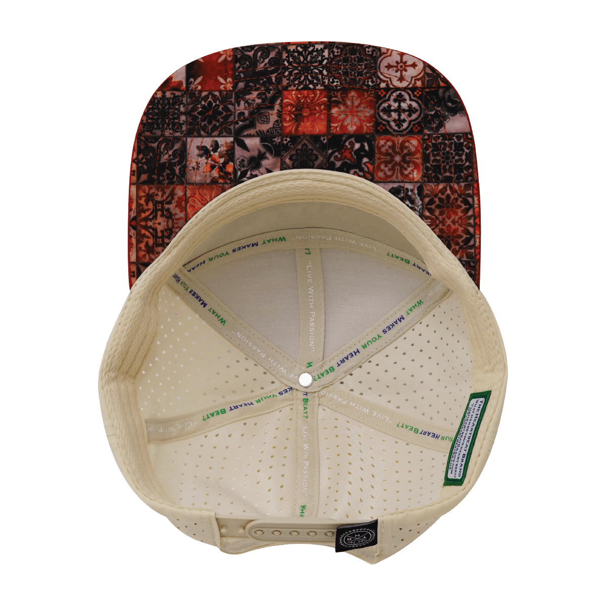 **YOUTH** Color Vibes Hat - Flat Bill - Copper Stitch - Red Rock / Cream - Laser Mesh