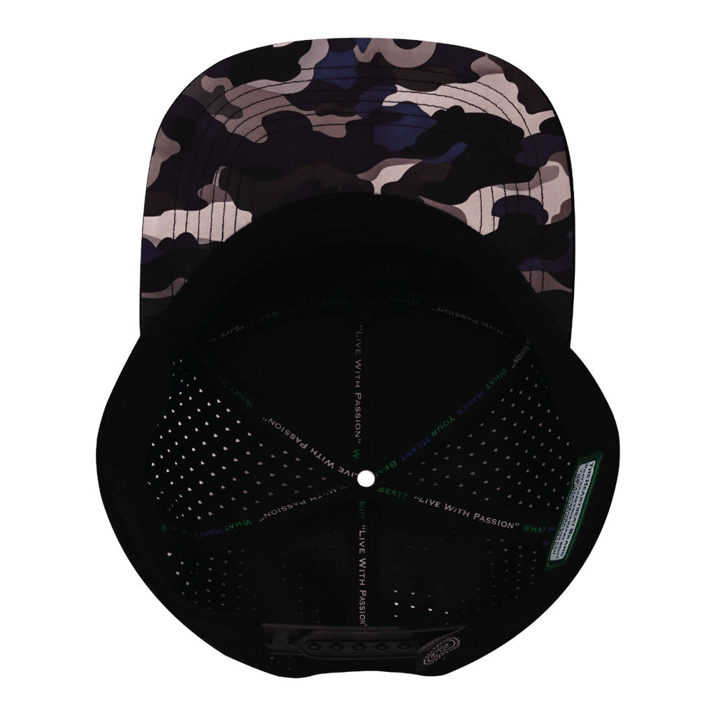**YOUTH** Color Vibes Hat - Flat Bill - Desert Night Camo - Black / Cream - Laser Mesh