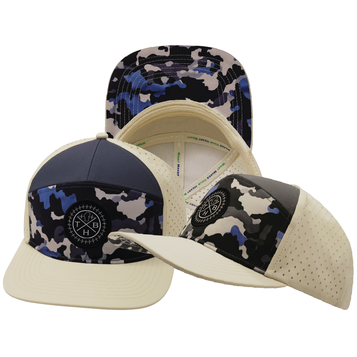 **YOUTH** Color Vibes Hat - Flat Bill - Dusk Camo - Cream / Charcoal - Laser Mesh