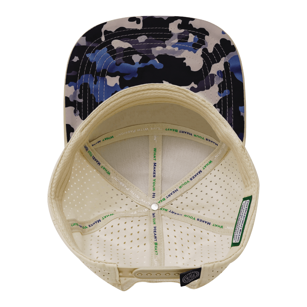 **YOUTH** Color Vibes Hat - Flat Bill - Dusk Camo - Cream / Charcoal - Laser Mesh