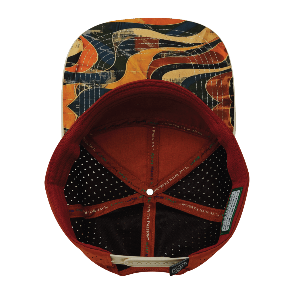 **YOUTH** Color Vibes Hat - Flat Bill - Rustic River - Cream / Red Rock - Laser Mesh
