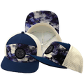 **YOUTH** Color Vibes Hat - Flat Bill - Artist Flow - Navy / Cream - Laser Mesh