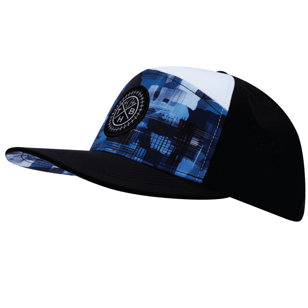 **YOUTH** Color Vibes Hat - Flat Bill - Artist Storm - Black / White - Laser Mesh