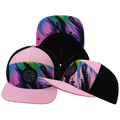 **YOUTH** Color Vibes Hat - Flat Bill - Aurora - Pink / Black - Laser Mesh