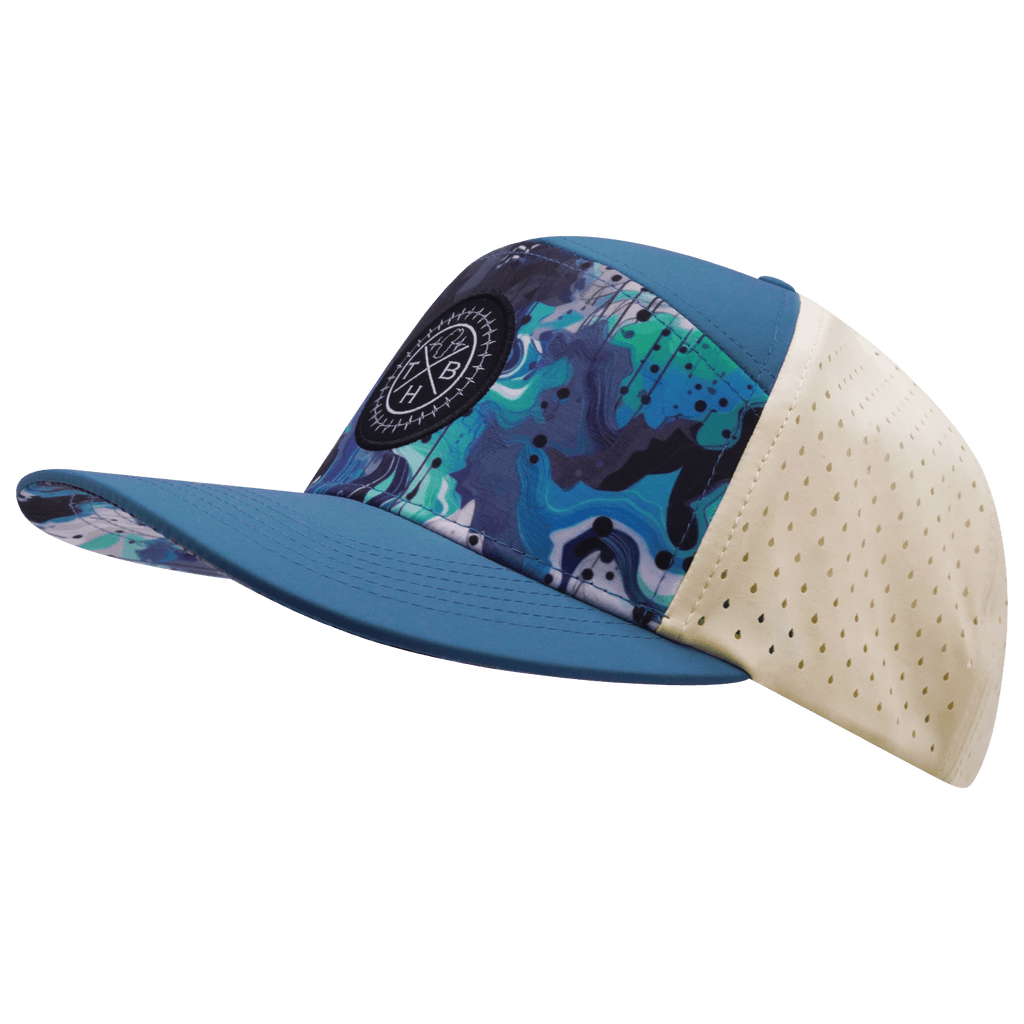 **YOUTH** Color Vibes Hat - Flat Bill - Blue Dream - Slate Blue / Cream - Laser Mesh