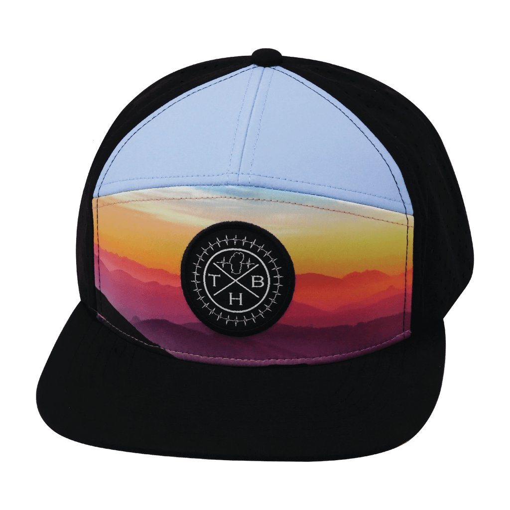 **YOUTH** Color Vibes Hat - Flat Bill - Blue Ridge - Black / Baby Blue - Laser Mesh