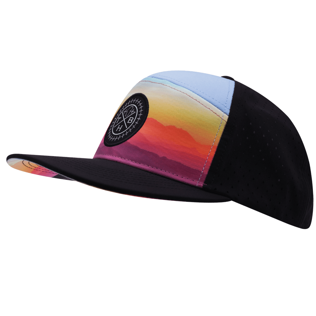 **YOUTH** Color Vibes Hat - Flat Bill - Blue Ridge - Black / Baby Blue - Laser Mesh