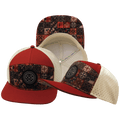 **YOUTH** Color Vibes Hat - Flat Bill - Copper Stitch - Red Rock / Cream - Laser Mesh