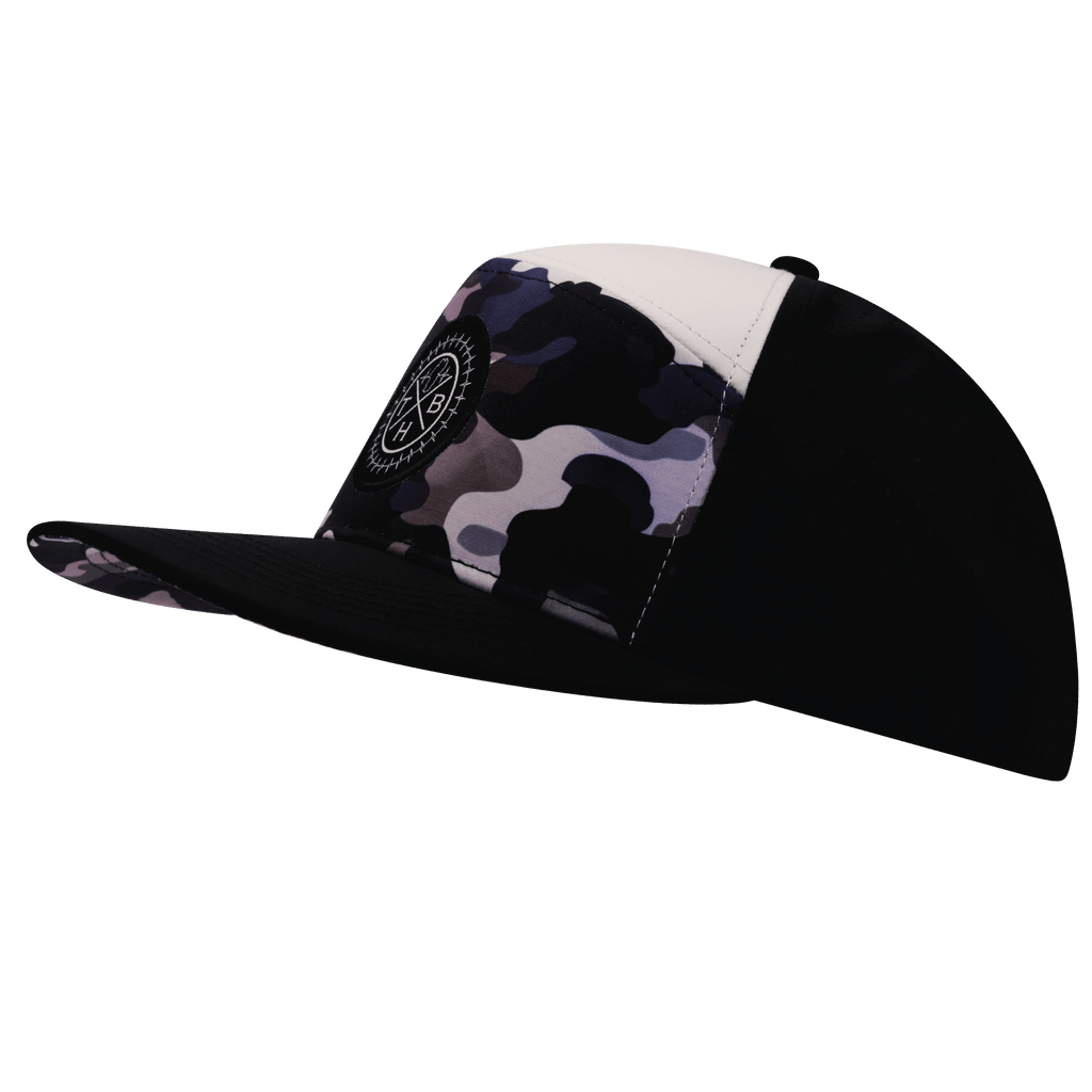 **YOUTH** Color Vibes Hat - Flat Bill - Desert Night Camo - Black / Cream - Laser Mesh