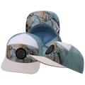 **YOUTH** Color Vibes Hat - Flat Bill - Marble Earth - Cream / White / Light Blue - Laser Mesh