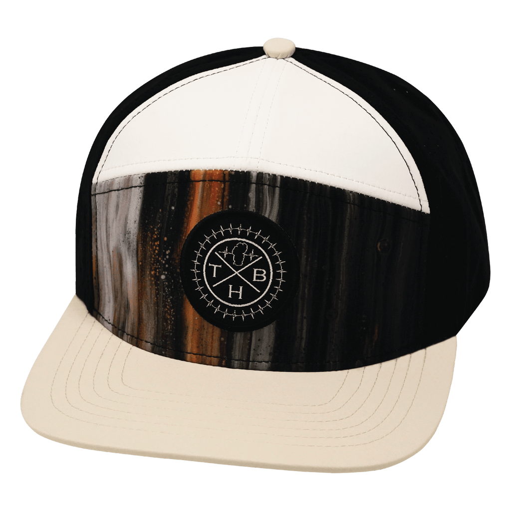 **YOUTH** Color Vibes Hat - Flat Bill - Mystic Tree - Cream / White / Black - Laser Mesh