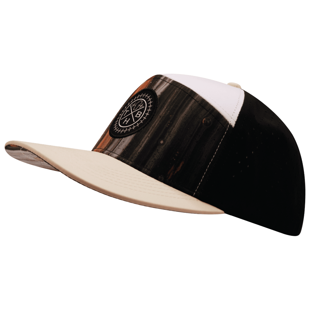 **YOUTH** Color Vibes Hat - Flat Bill - Mystic Tree - Cream / White / Black - Laser Mesh