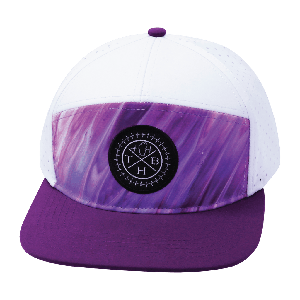 **YOUTH** Color Vibes Hat - Flat Bill - Purple Glaze - Purple / White - Laser Mesh