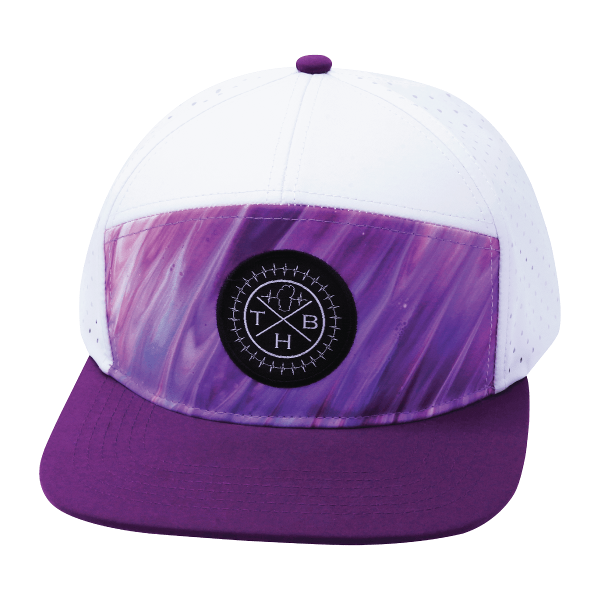 **YOUTH** Color Vibes Hat - Flat Bill - Purple Glaze - Purple / White - Laser Mesh