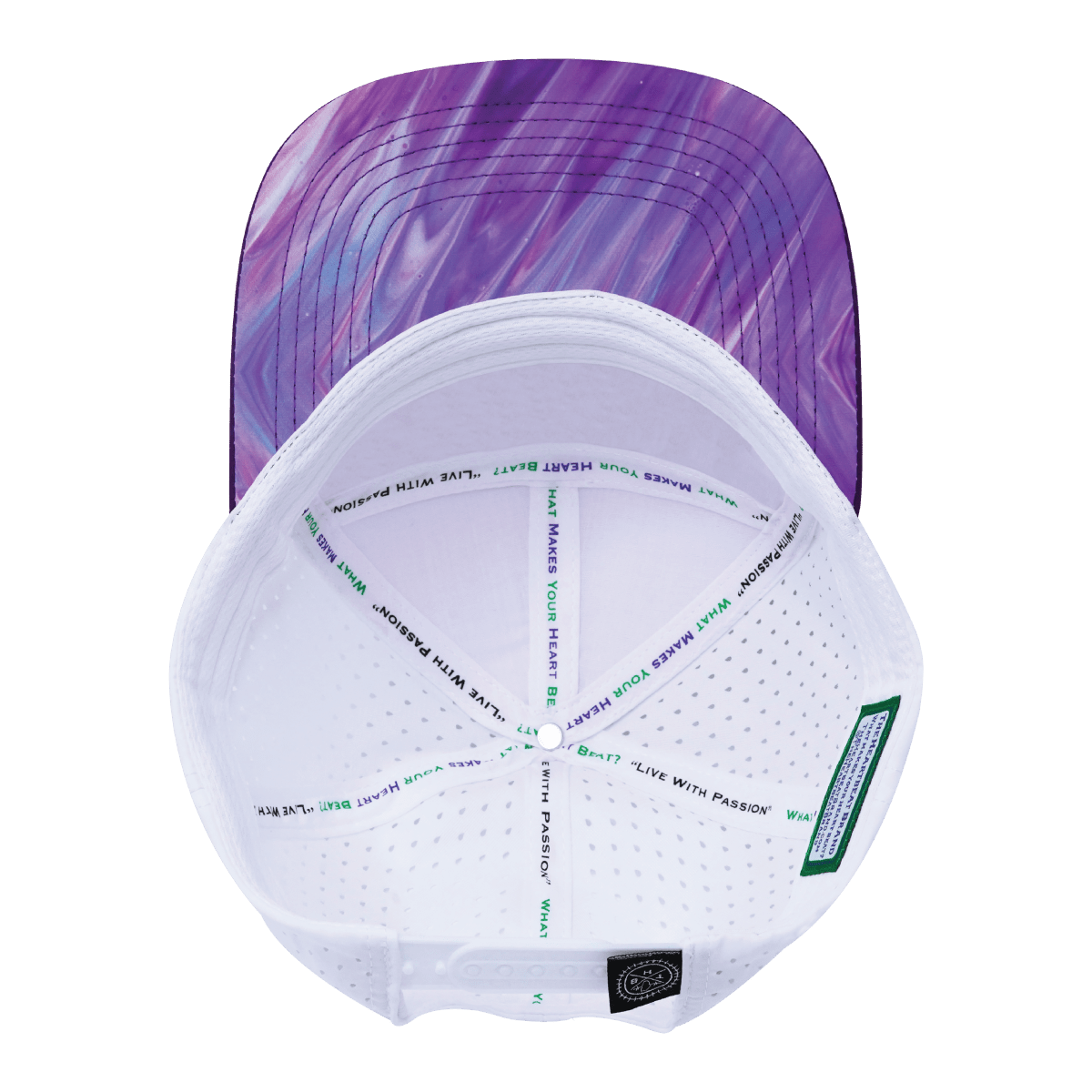 **YOUTH** Color Vibes Hat - Flat Bill - Purple Glaze - Purple / White - Laser Mesh