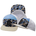 **YOUTH** Color Vibes Hat - Flat Bill - Sky Camo - Cream / Baby Blue / White - Laser Mesh