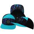 **YOUTH** Color Vibes Hat - Flat Bill - Space Dust - Neon Green Blue / Black - Laser Mesh