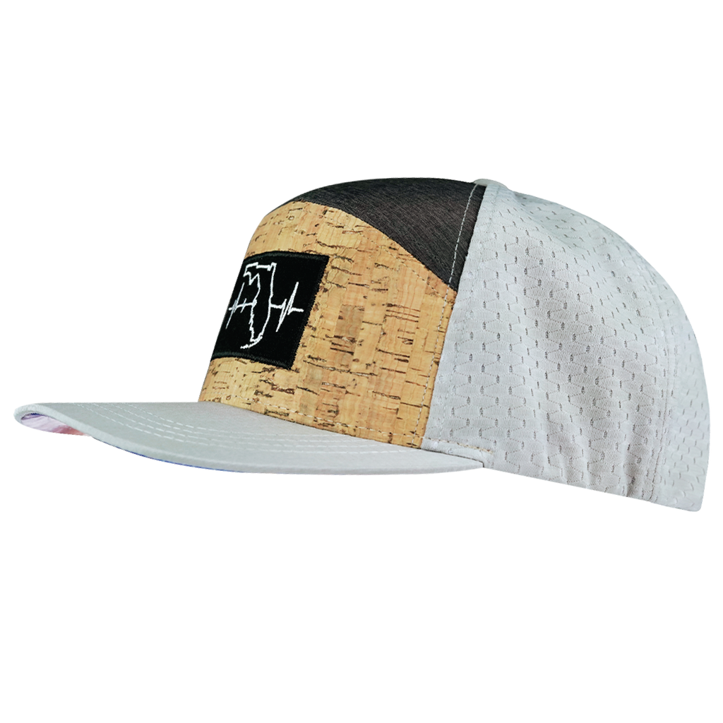 **YOUTH** Florida Hat - Flat Bill - Cork - Gray / Charcoal - Jersey Mesh