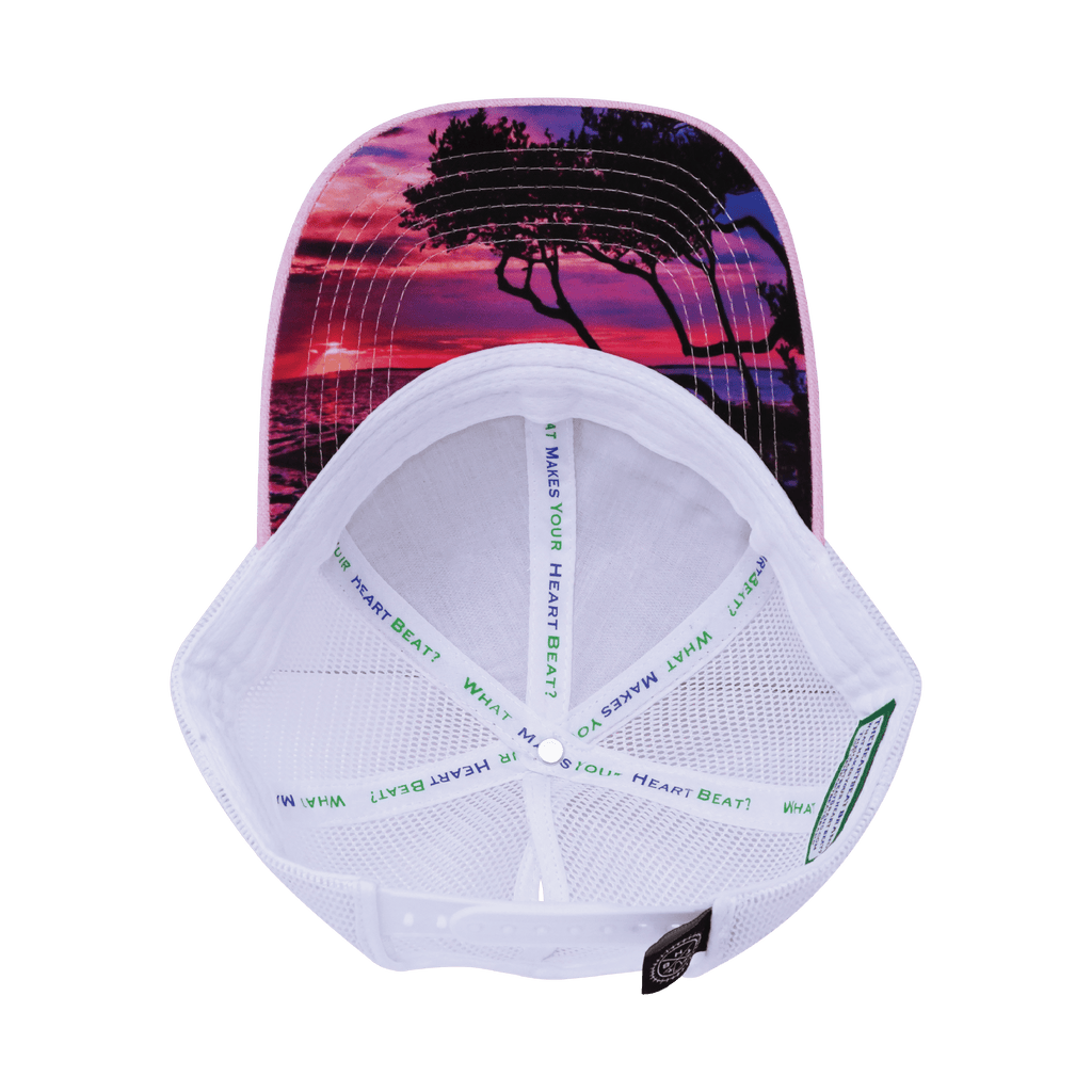 **YOUTH** Florida Hat - Low Profile - Ponytail - Pink / White - Trucker Mesh