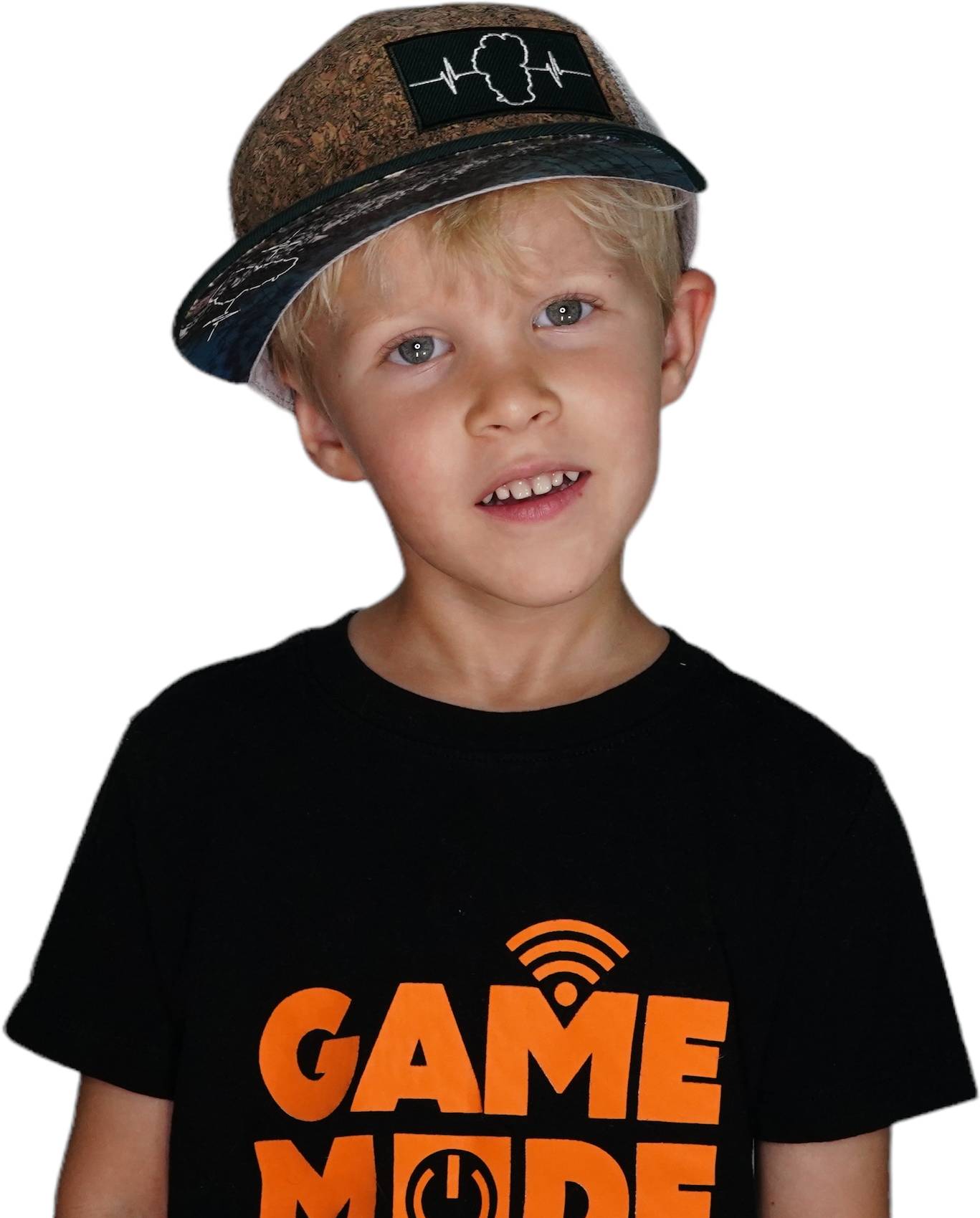 **YOUTH** Tahoe Hat - Baseball Hat Fit - Cork - Green / Gray - Trucker Mesh